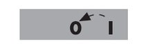 Табличка "0-1" со стрелкой возврата из 1 в 0,    8 мм